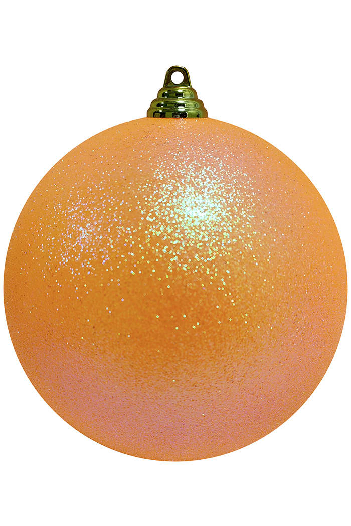 Пластиковый шар Искристый от 12 до 50 см оранжевый